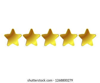 Five stars isolated