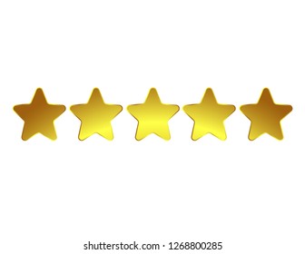 Five stars isolated
