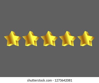 Five stars isolated