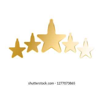 Five stars isolated