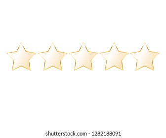 Five stars isolated
