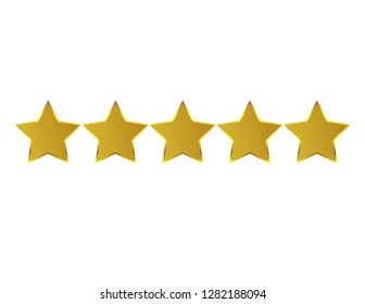 Five stars isolated