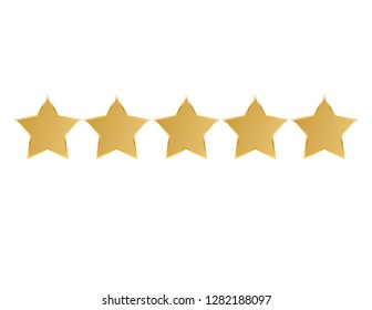 Five stars isolated