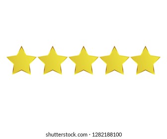 Five stars isolated