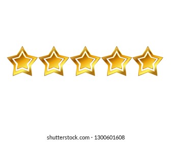 Five stars isolated