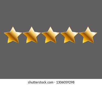 Five stars isolated