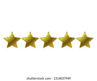 Five stars isolated