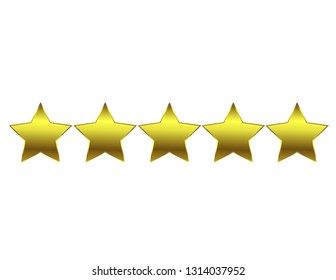Five stars isolated