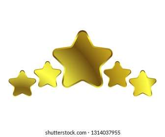 Five stars isolated