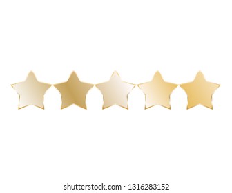 Five stars isolated