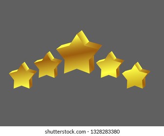 Five stars isolated