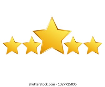 Five stars isolated