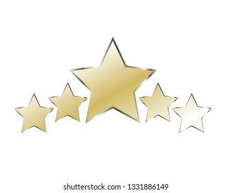Five stars isolated