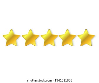 Five stars isolated