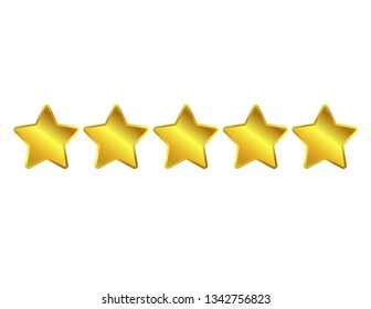 Five stars isolated