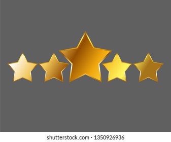 Five stars isolated