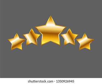 Five stars isolated