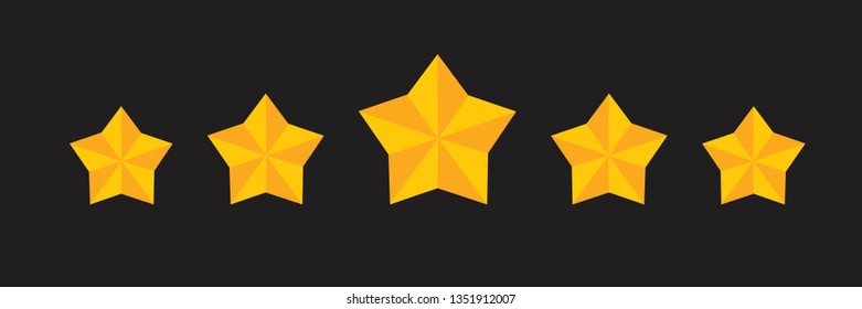 Five stars isolated