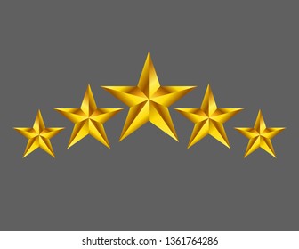 Five stars isolated