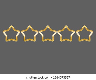 Five stars isolated