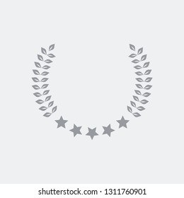 Five stars laurel icon