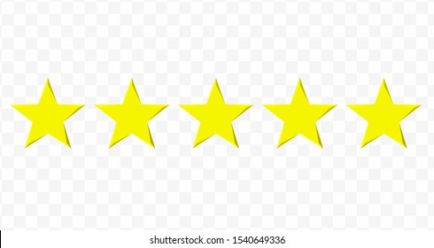 Five stars on an isolated background. Vector illustration