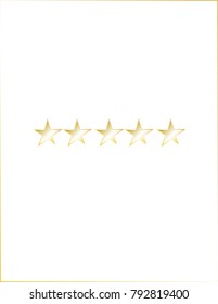 Five stars on a white background