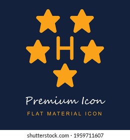 Five Stars premium material ui ux isolated vector icon in navy blue and orange colors