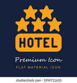 Five Stars premium material ui ux isolated vector icon in navy blue and orange colors