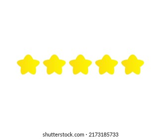 Five stars of premium quality. Vector illustration