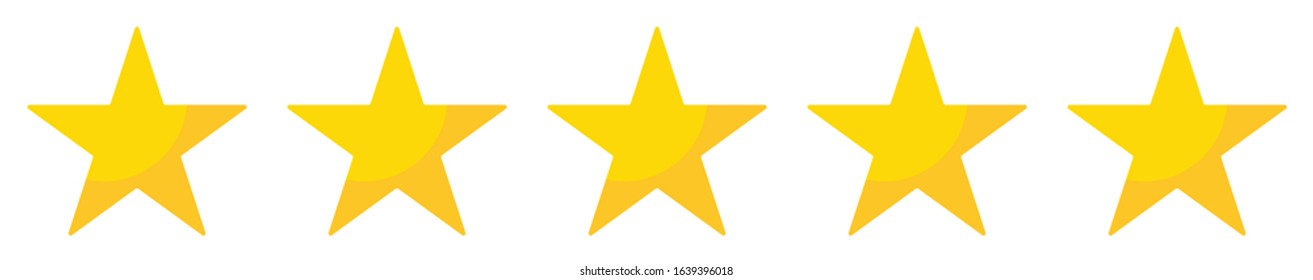 Five Stars Product Rating Review Flat Stock Vector (Royalty Free ...