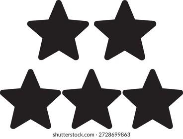 Fünf Sterne Qualitäts-Ranking-System Symbol