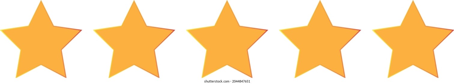 Five stars. Quality sign. Vector illustration