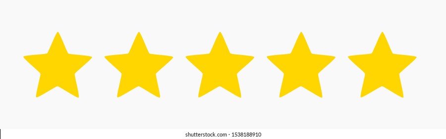 Five stars quality symbol. Vector illustration.