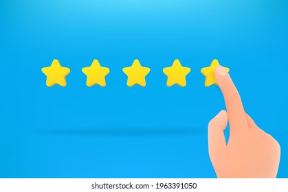 Five stars ranking. Man make a choice