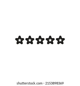 Five stars, rate simple icon vector. Flat design