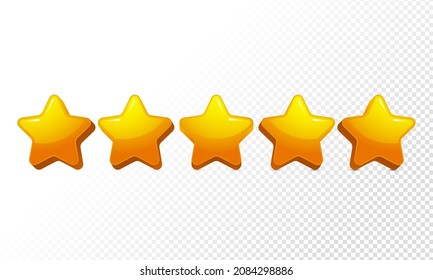 five stars rating button for experience reviews