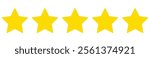 Five stars rating. Five stars customer product rating review. Yellow isolated five stars.5 stars rating review.