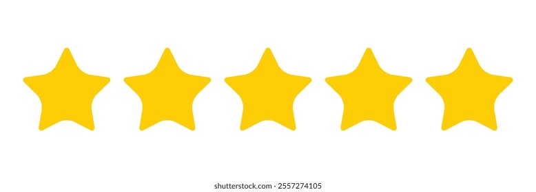 Five stars rating. Five stars customer product rating review. Yellow isolated five stars.5 stars rating review.