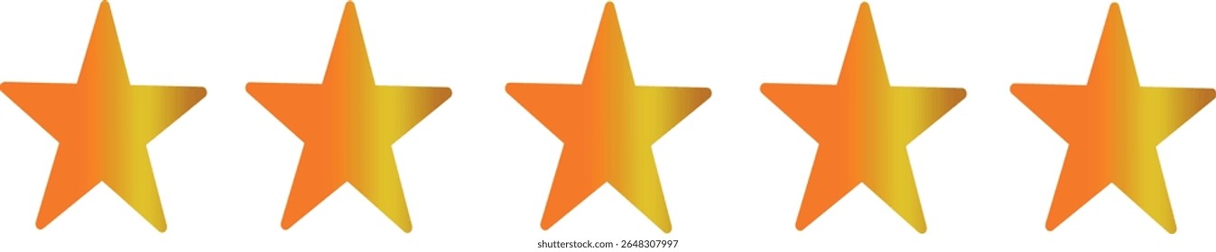 Five stars rating, excellent, evaluation, five golden stars