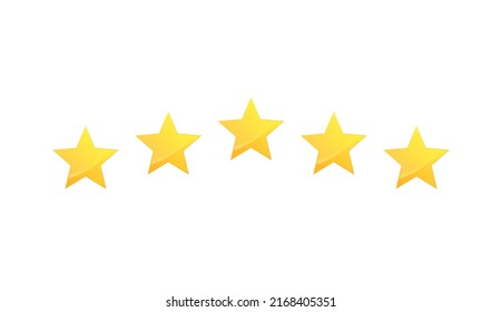 Icono de diseño plano de cinco estrellas y concepto de alto nivel