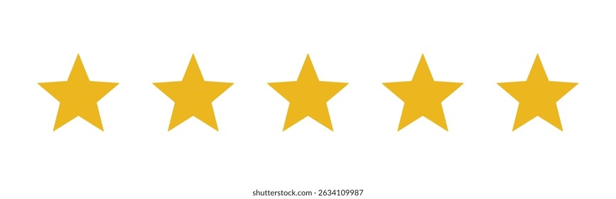 Five stars rating icon,  Five star reviews, Vector illustration