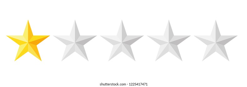 Five stars rating icon. Vector illustration