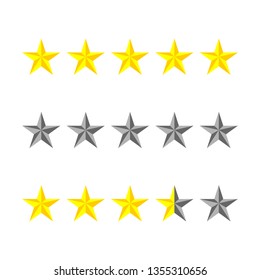  
Five stars rating icon Vector illustration