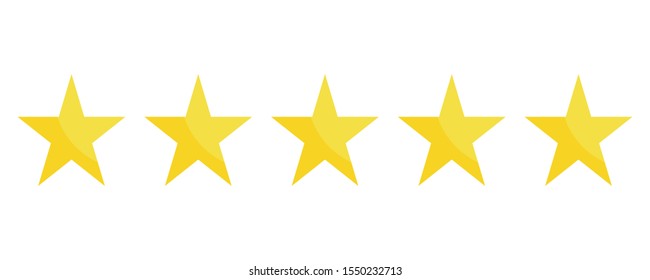 Five stars rating icon Vector illustration 