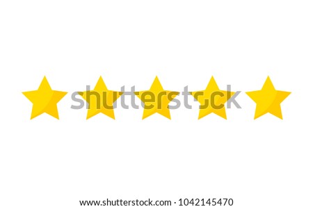 Five stars rating icon. Vector illustration