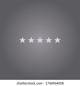 Five stars rating icon.Customer product rating review.Service rating symbol