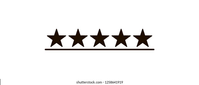 Five stars rating icon.EPS10.