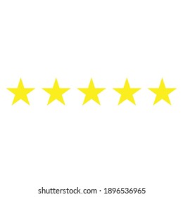 five stars rating product icon vector