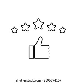 Five Stars Rating Review Icon Feedback Stock Vector (Royalty Free ...